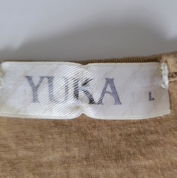 Yuka Tan And Gold Y2K Cybersigilism Avant Garde Short Sleeve Tunic Shirt - Picture 6 of 10